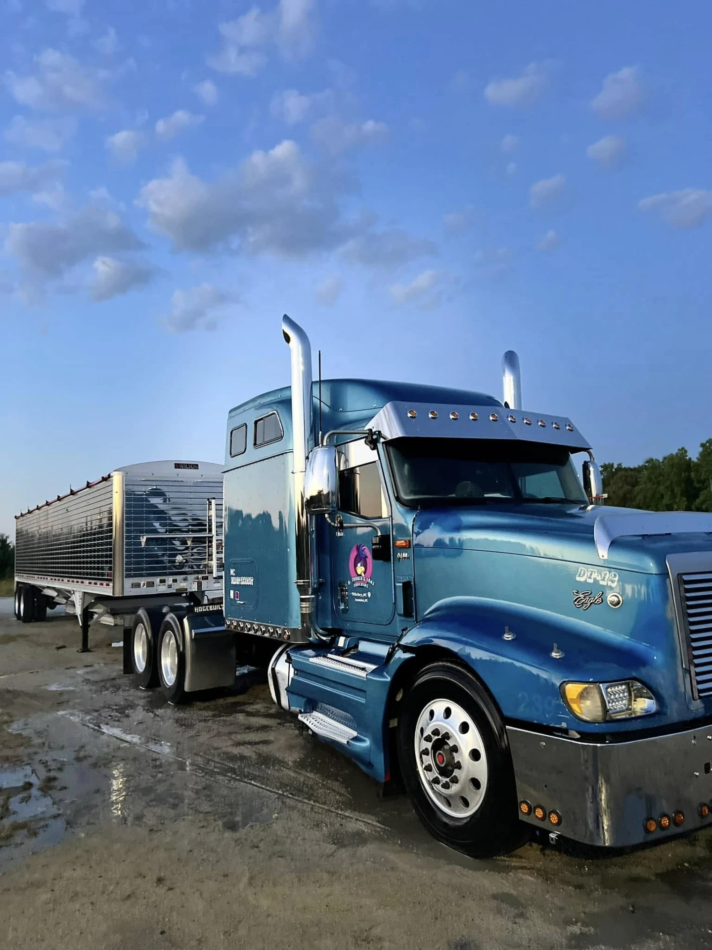 Fleet Washing — Semi truck & trailer
