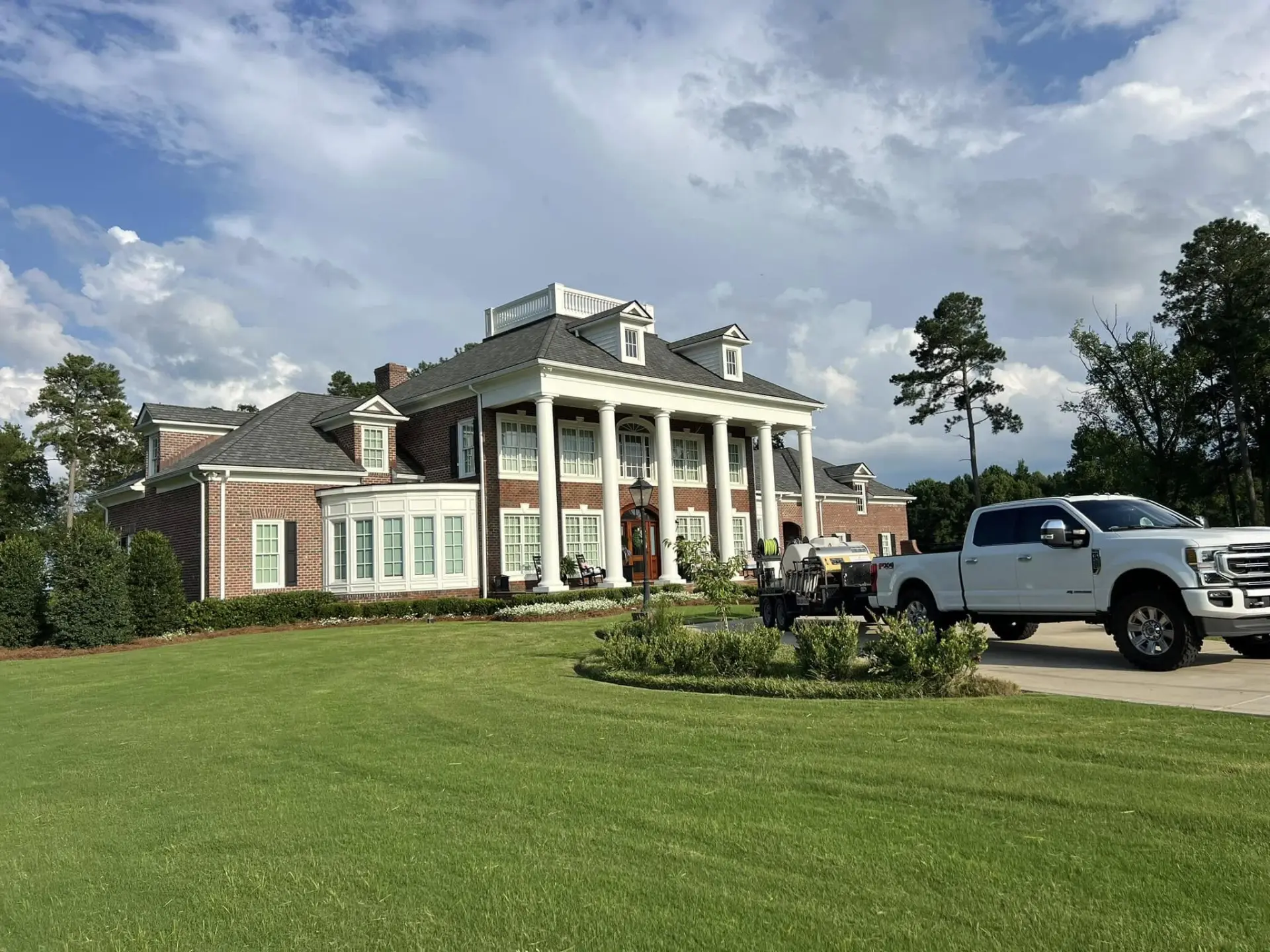 House Washing — Brick estate home